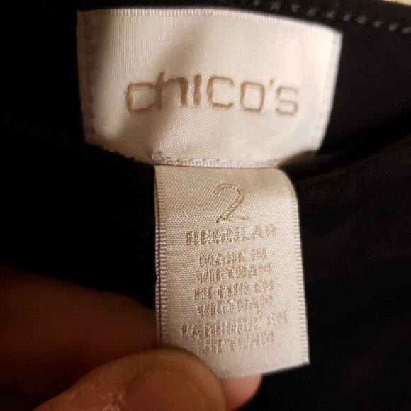 Chico's Womens Black Suede Feel Slim Pants Large - Picture 8 of 10